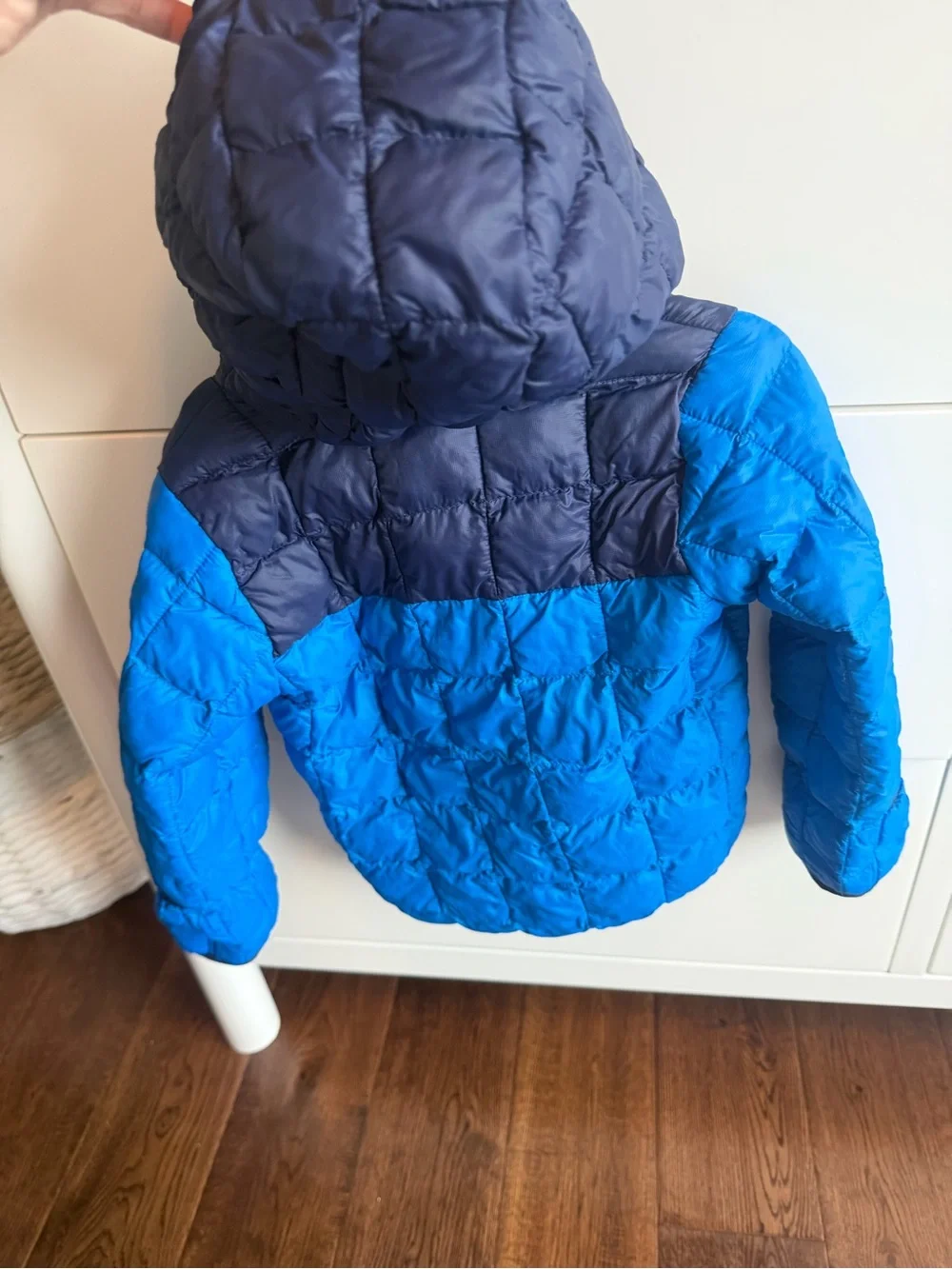 The North Face Navy and Bright Blue Infant Puffer Jacket